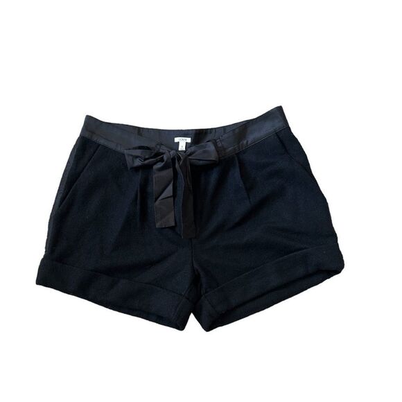 J. Crew Pants - J. Crew 100% Wool and Silk Ribbon Detailing Shorts Black Size 0